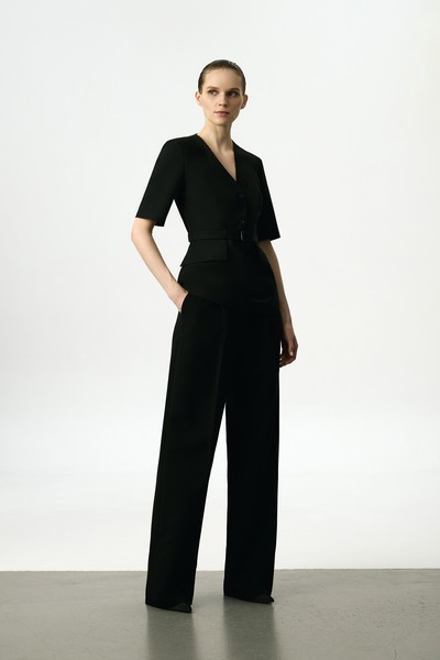 Жакет с коротким рукавом VASSA&Co, пол female, цвет black, фото №3