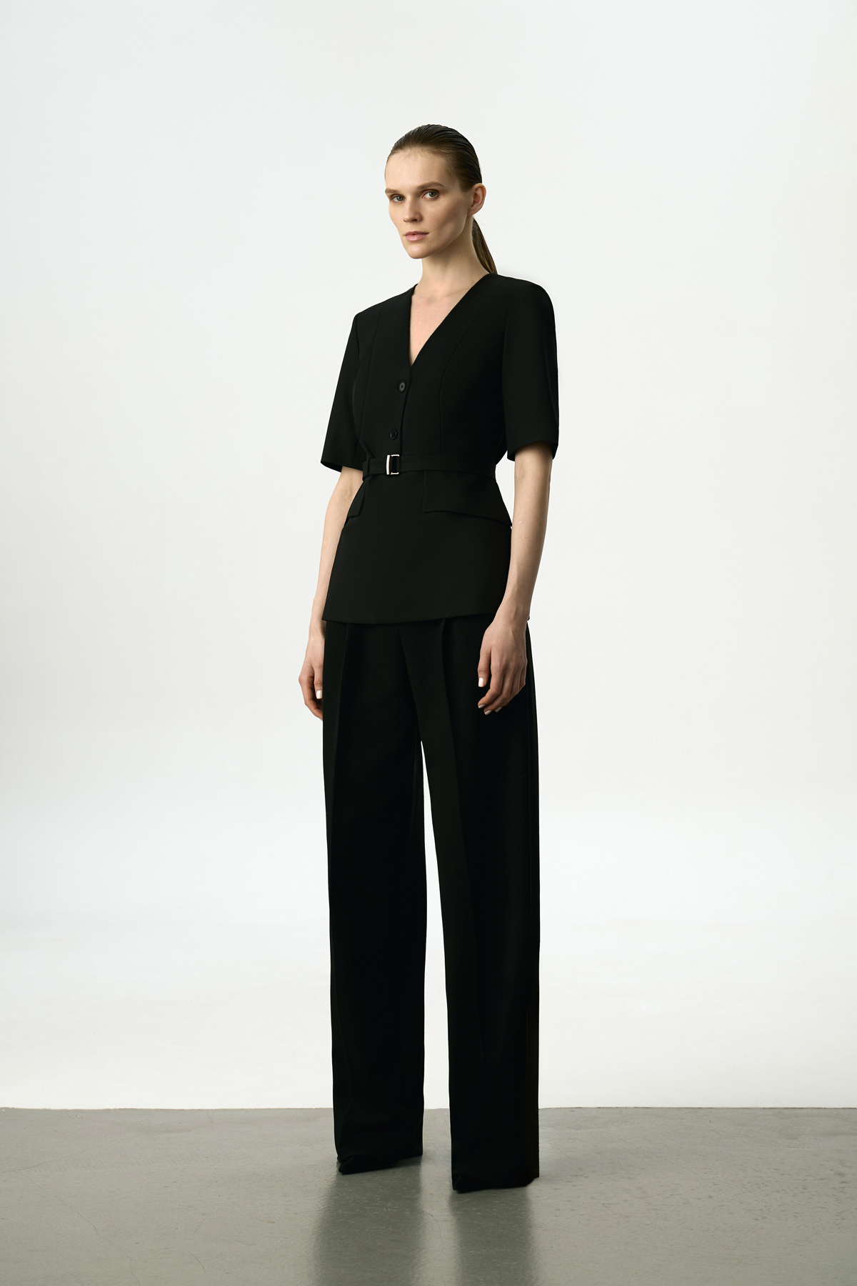 Жакет с коротким рукавом VASSA&Co, пол female, цвет black, фото №4