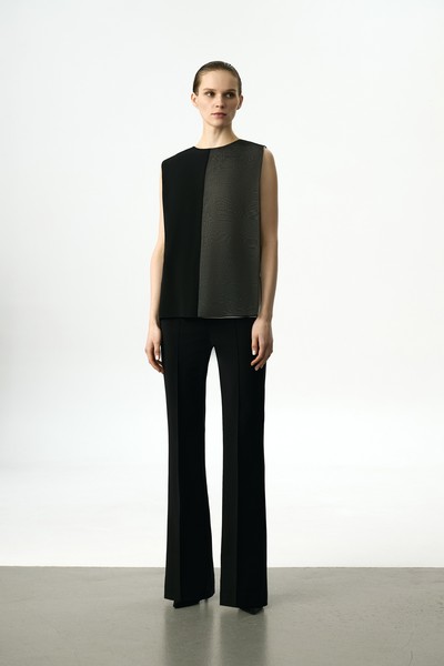 Блузка с эффектом многослойности VASSA&Co, пол женский, цвет черный, фото №3