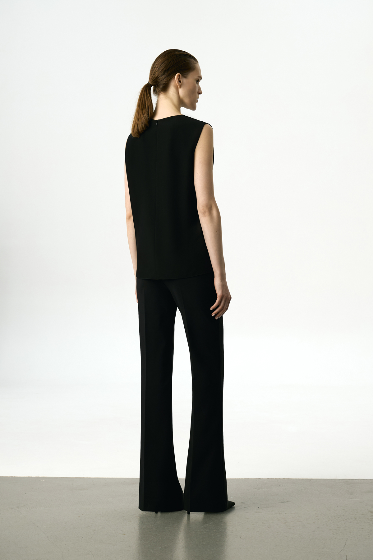 Блузка с эффектом многослойности VASSA&Co, пол женский, цвет черный, фото №5