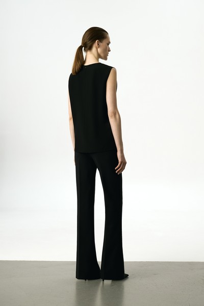 Блузка с эффектом многослойности VASSA&Co, пол женский, цвет черный, фото №5