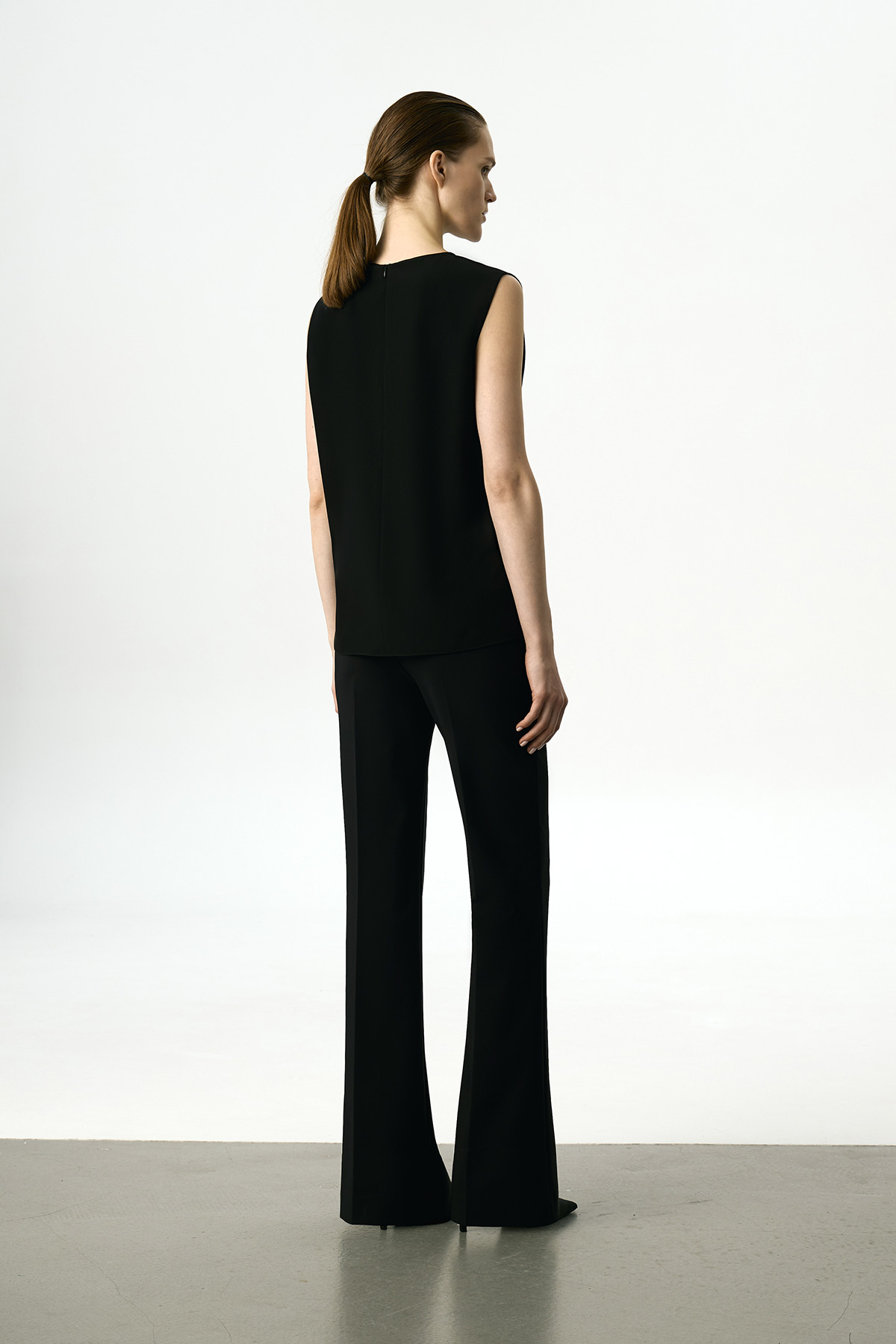 Блузка с эффектом многослойности VASSA&Co, пол female, цвет black, фото №5