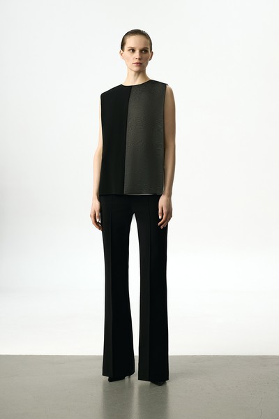 Блузка с эффектом многослойности VASSA&Co, пол female, цвет black, фото №3