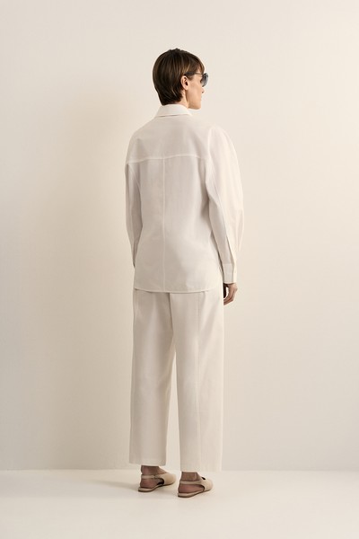 Рубашка белая VASSA CODE, пол female, цвет white, фото №3