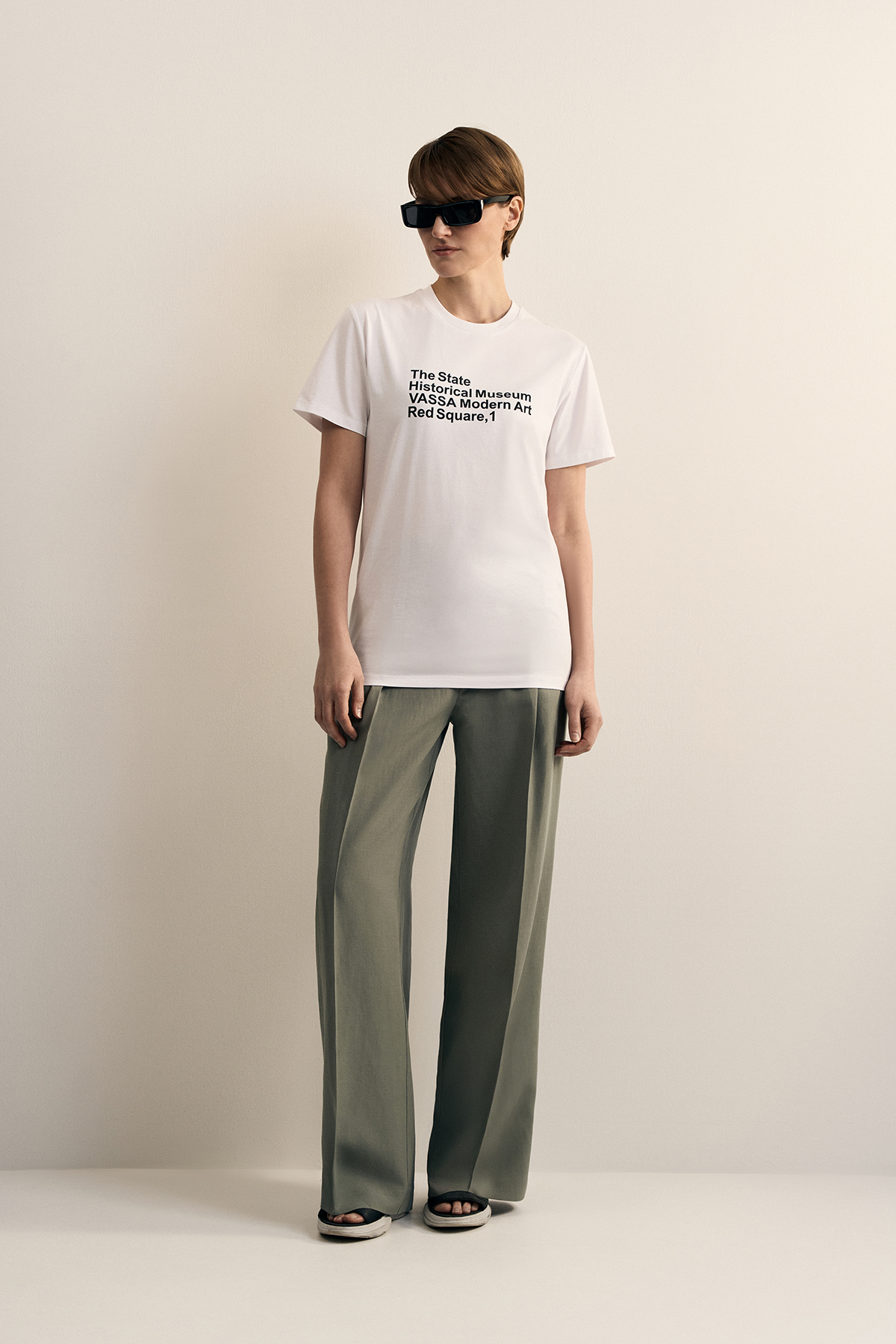 Футболка с принтом VASSA CODE, пол female, цвет white, фото №2