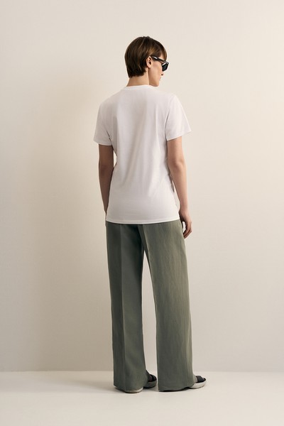 Футболка с принтом VASSA CODE, пол female, цвет white, фото №3