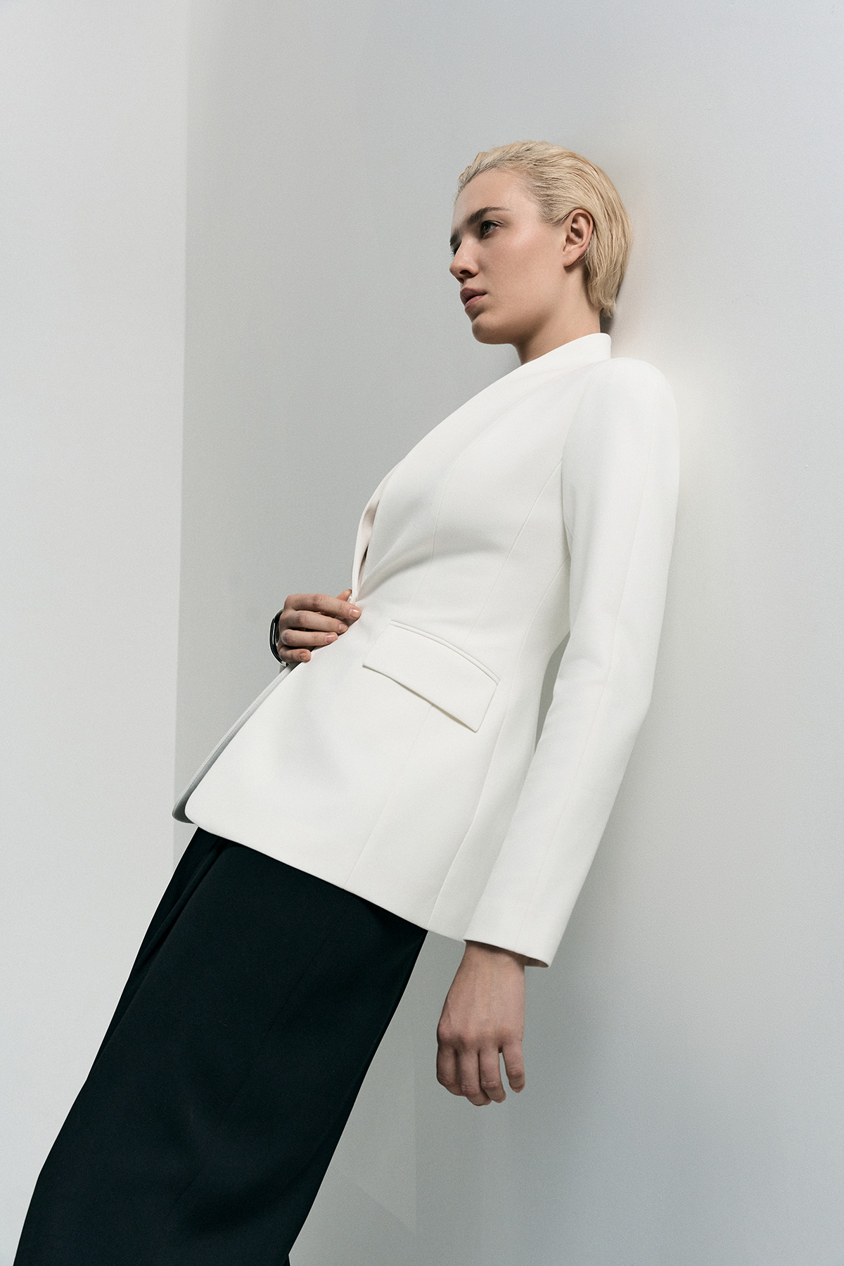 Жакет без лацканов VASSA&Co, пол female, цвет white, фото №2