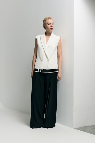 Жилет белый VASSA&Co, пол female, цвет white, фото №3