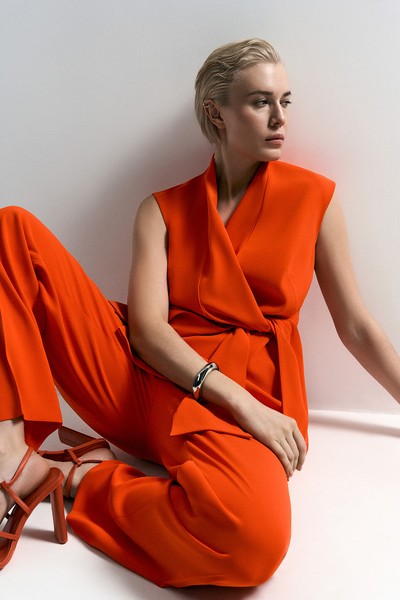 Жилет асимметричный VASSA&Co, пол женский, цвет красный, фото №2