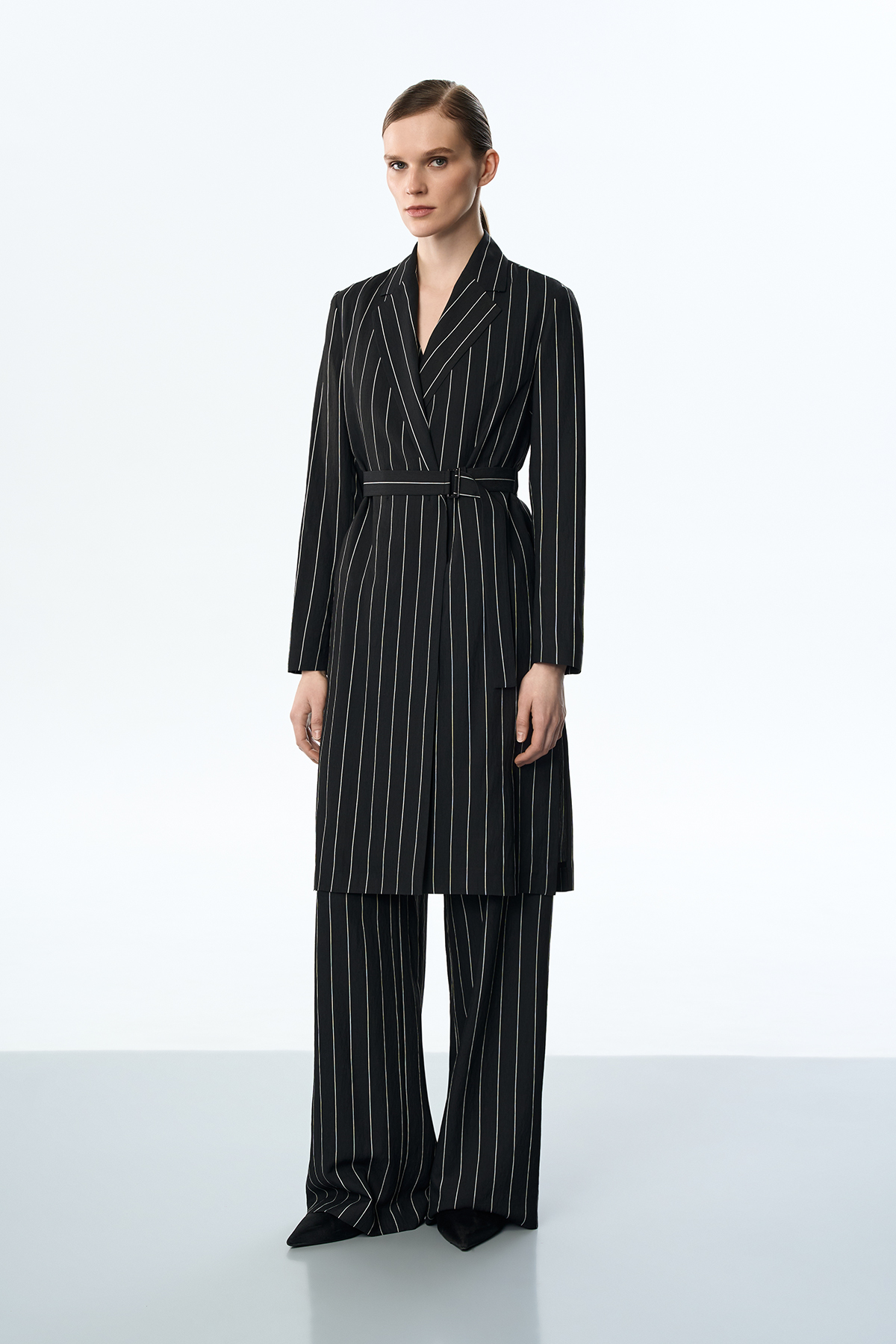 Жакет удлиненный VASSA&Co, пол female, цвет black, фото №4