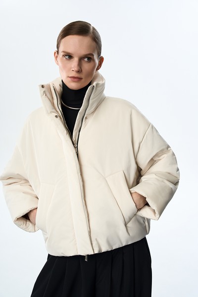 Куртка укороченная VASSA&Co, пол женский, цвет белый, фото №2