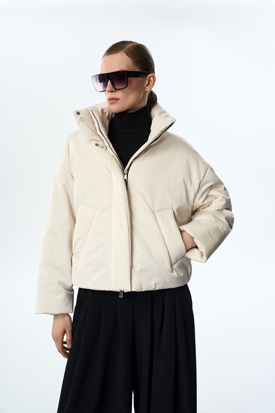 Куртка укороченная VASSA&Co, пол женский, цвет белый, фото №3