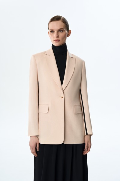 Жакет с контрастными вставками VASSA&Co, пол женский, цвет молочный, фото №2