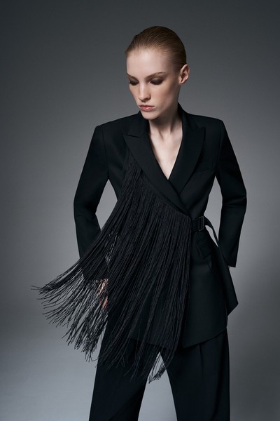 Жилет с бахромой VASSA&Co, пол женский, цвет черный, фото №2