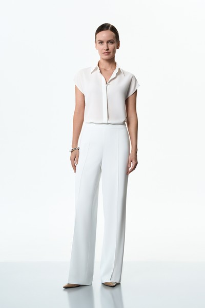 Блузка белая VASSA&Co, пол женский, цвет белый, фото №3