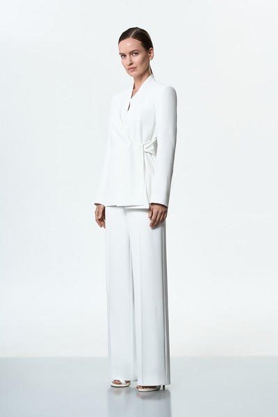 Брюки белые VASSA&Co, пол женский, цвет белый, фото №3