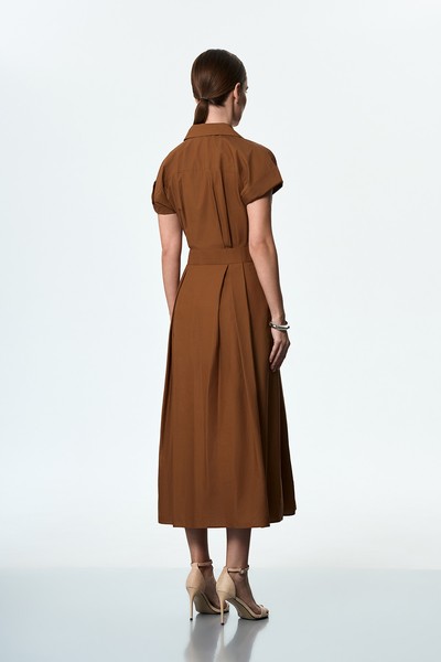 Платье с запахом VASSA&Co, пол женский, цвет коричневый, фото №3