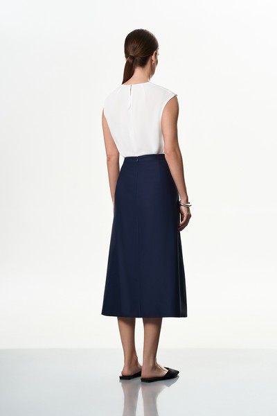 Юбка синяя VASSA&Co, пол female, цвет синий, фото №3