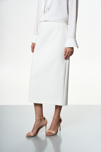 Юбка белая VASSA&Co, пол женский, цвет белый, фото №2