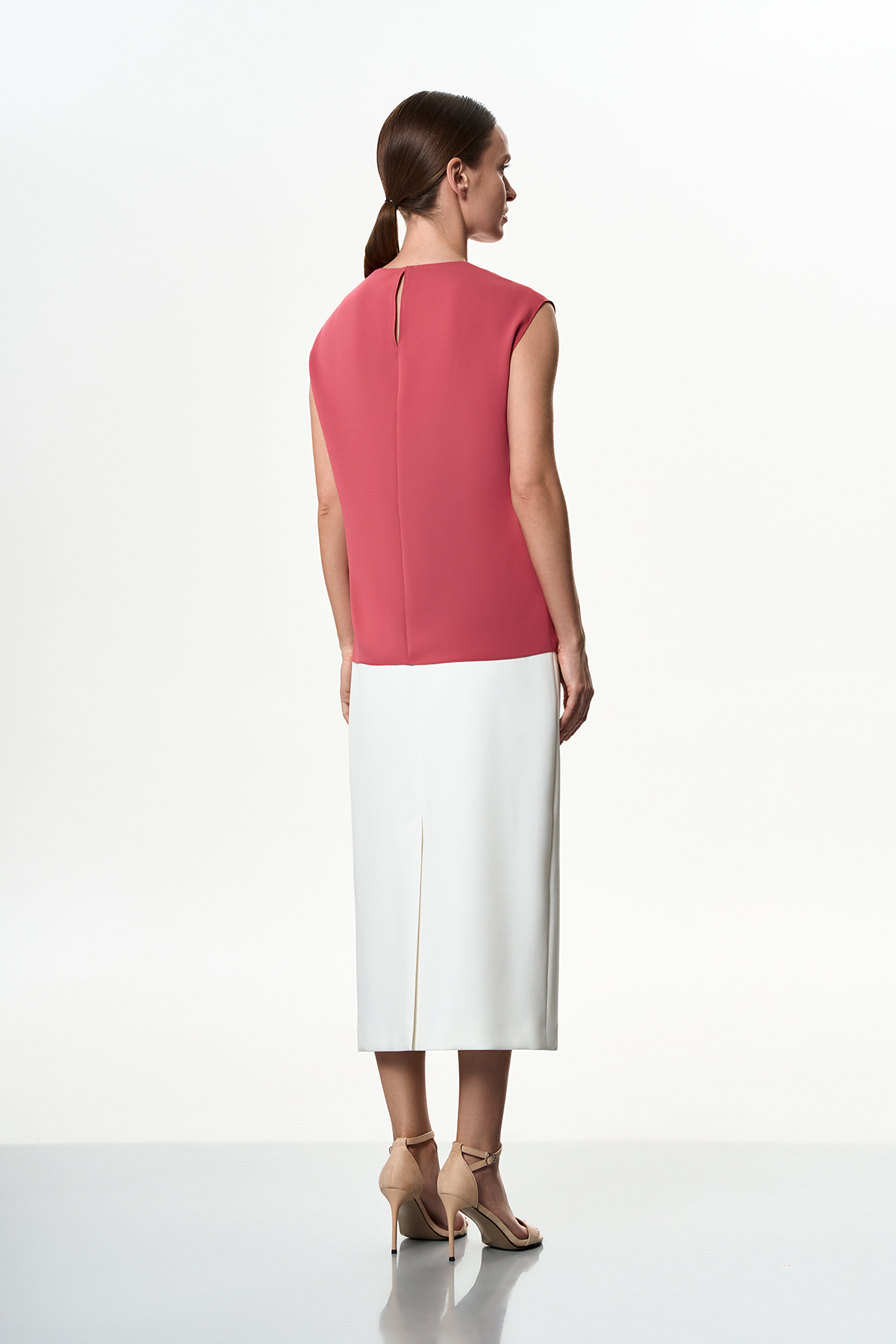 Блузка розовая VASSA&Co, пол женский, цвет розовый, фото №3