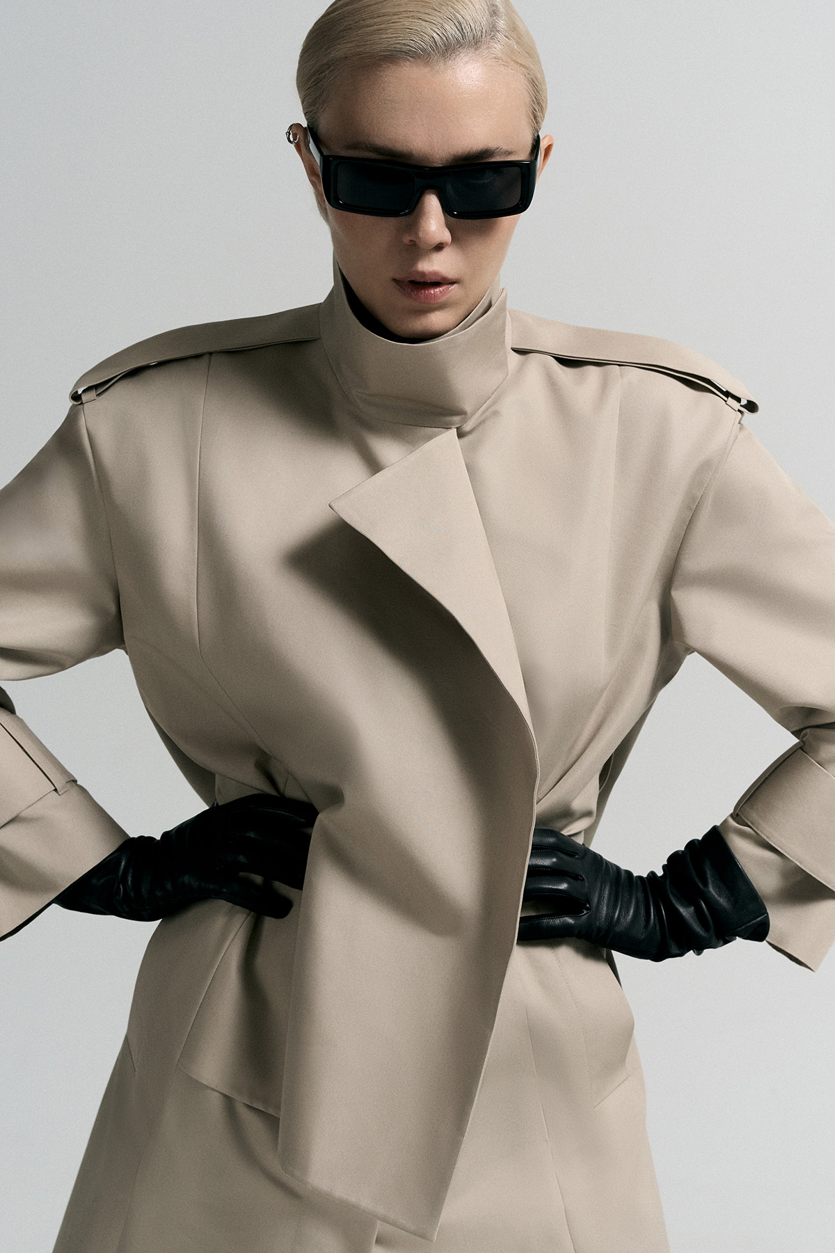 Плащ VASSA&Co, пол женский, цвет бежевый, фото №3