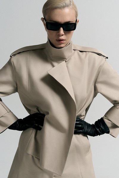 Плащ VASSA&Co, пол женский, цвет бежевый, фото №3