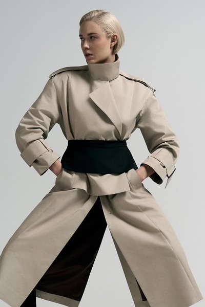 Плащ VASSA&Co, пол женский, цвет бежевый, фото №2