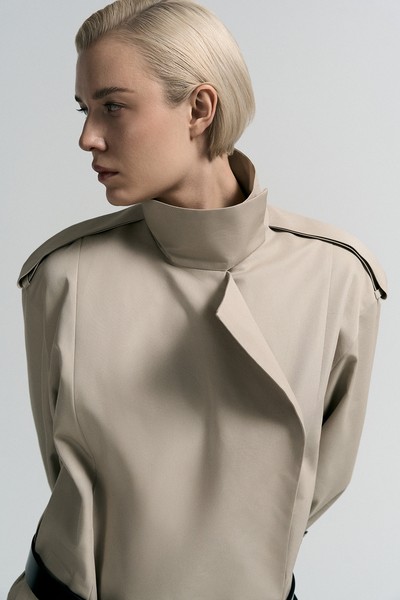 Плащ VASSA&Co, пол женский, цвет бежевый, фото №4