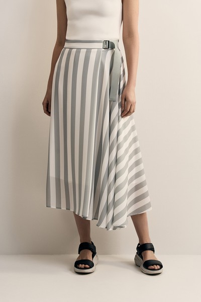 Юбка в полоску VASSA CODE, пол женский, цвет серый, фото №2