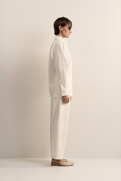 Рубашка белая VASSA CODE, пол женский, цвет белый, фото №3