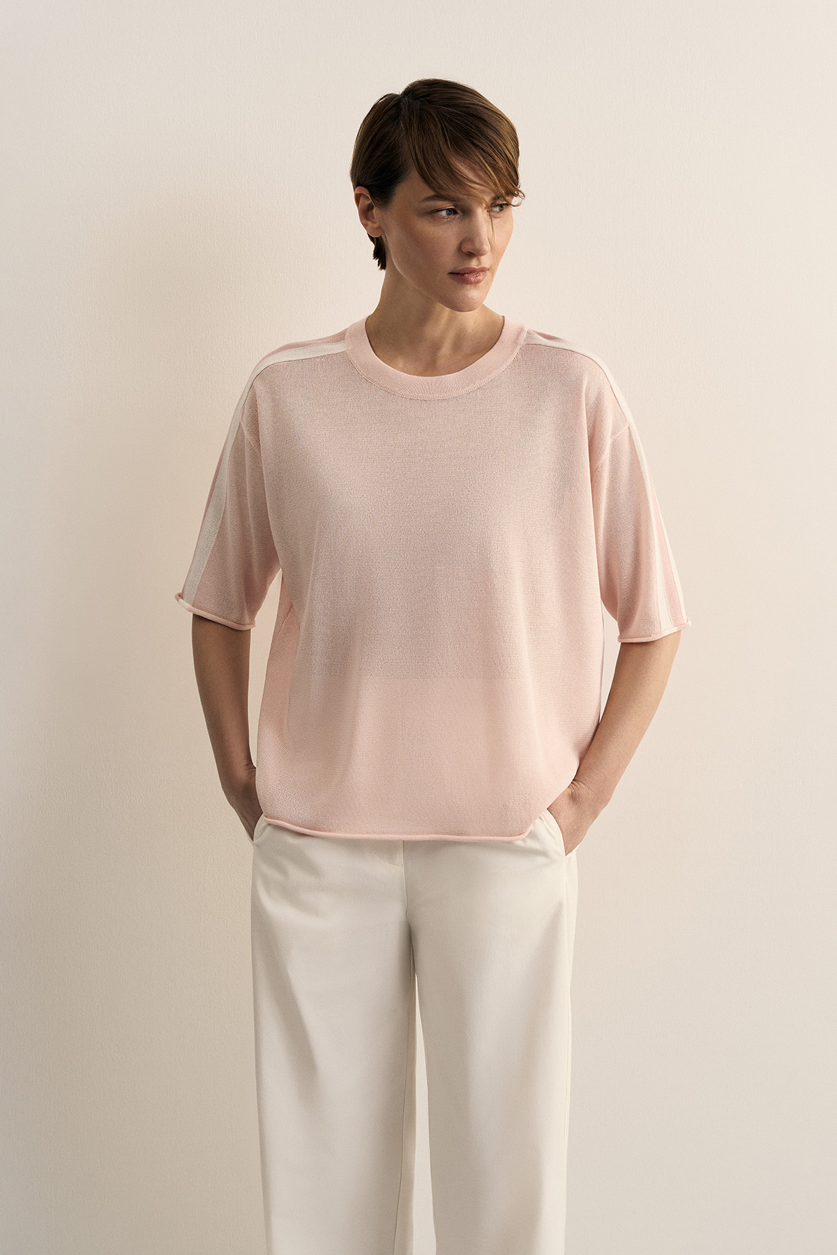 Джемпер розовый VASSA CODE, пол female, цвет purple, фото №2