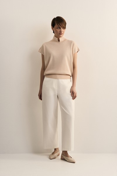 Джемпер песочного цвета VASSA CODE, пол female, цвет brown, фото №3