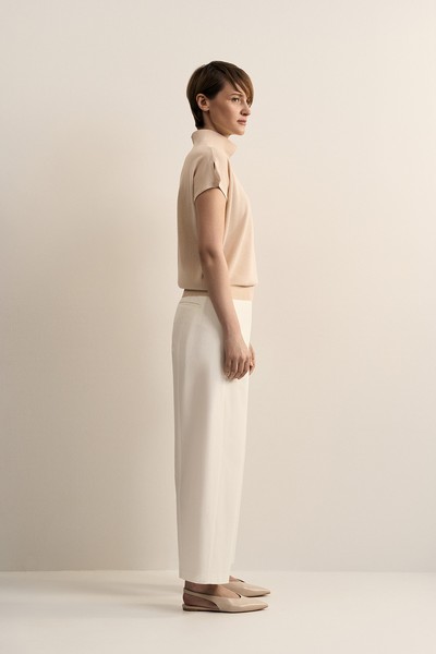 Джемпер песочного цвета VASSA CODE, пол female, цвет brown, фото №4