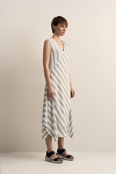 Платье в полоску VASSA CODE, пол женский, цвет серый, фото №3