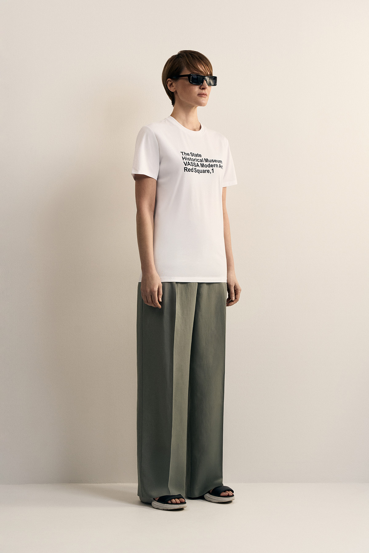 Футболка с принтом VASSA CODE, пол female, цвет white, фото №3