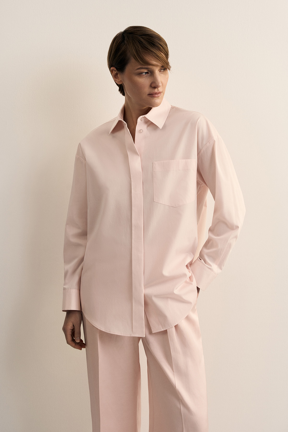 Рубашка розовая VASSA CODE, пол female, цвет purple, фото №2