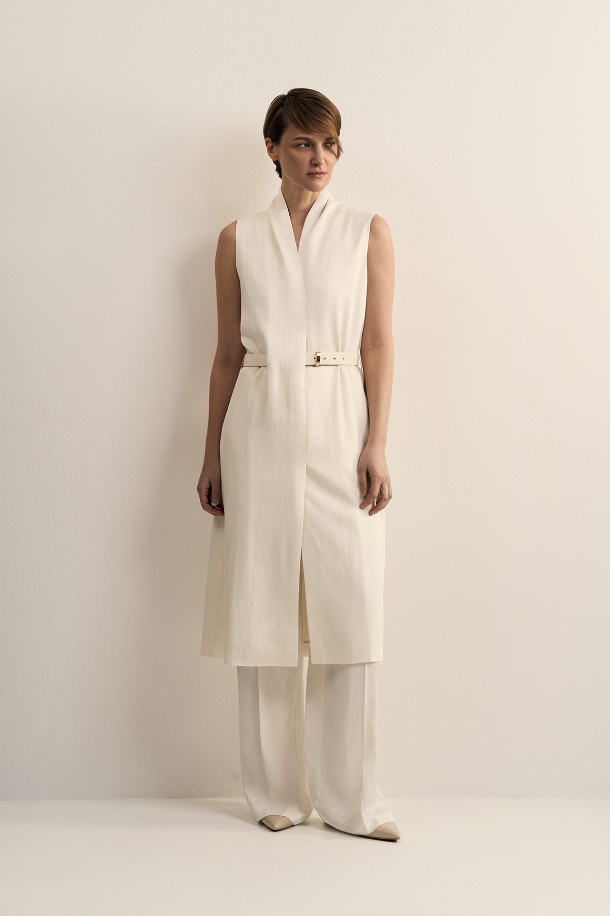 Платье без рукавов VASSA CODE, пол female, цвет white, фото №3