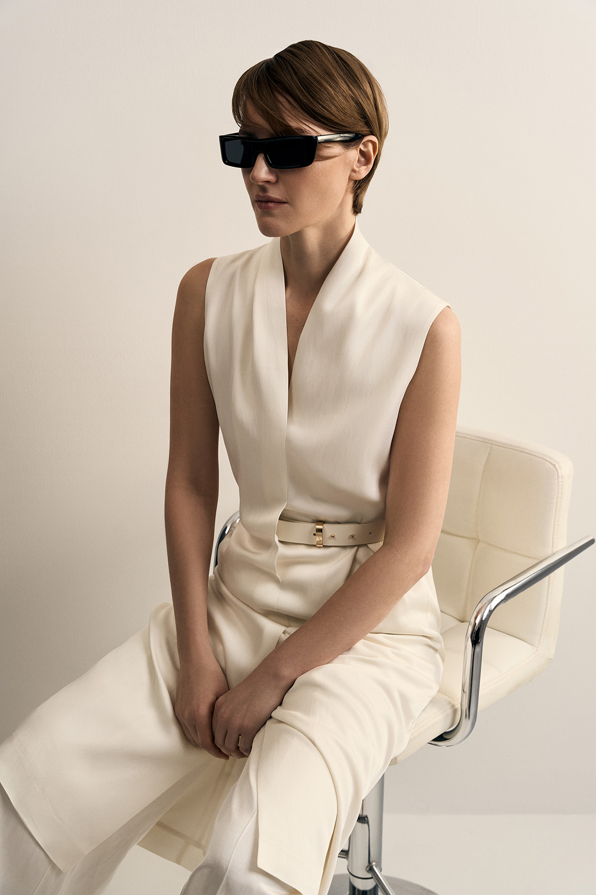 Платье без рукавов VASSA CODE, пол female, цвет white, фото №2