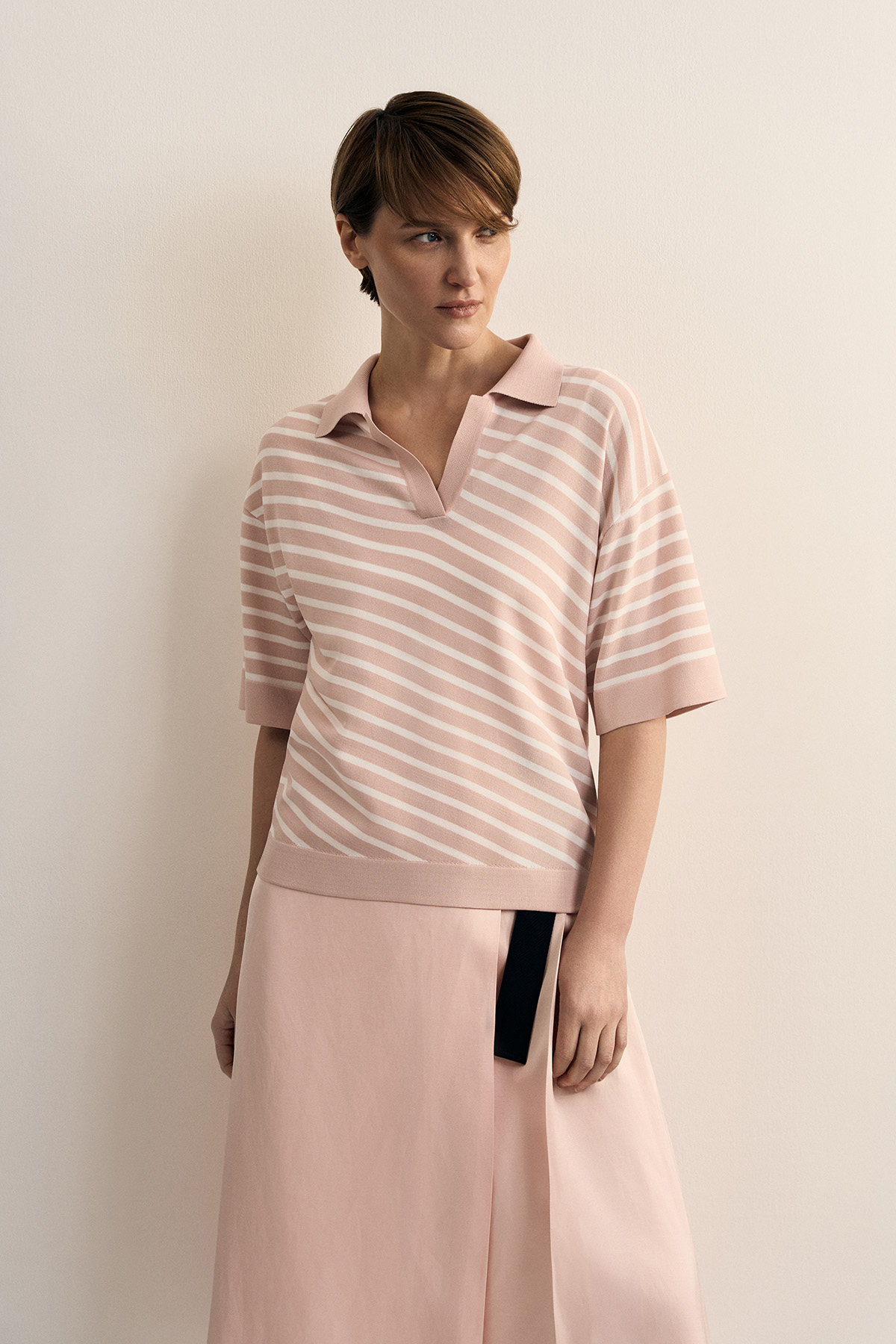 Джемпер в полоску VASSA CODE, пол female, цвет purple, фото №2