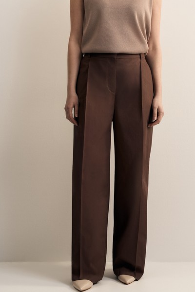 Trousers VASSA CODE, пол female, цвет brown, фото №2