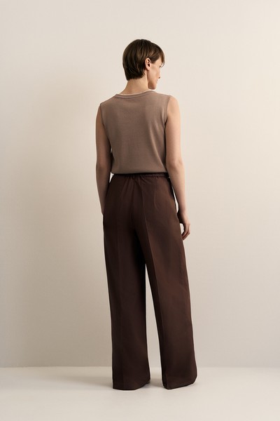 Trousers VASSA CODE, пол female, цвет brown, фото №4