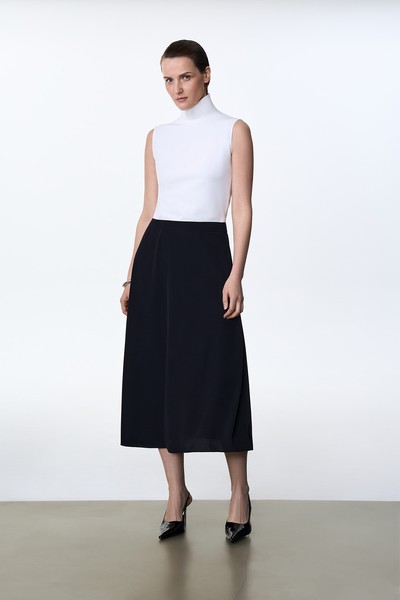 Юбка со съемной баской VASSA&Co, пол female, цвет black, фото №4