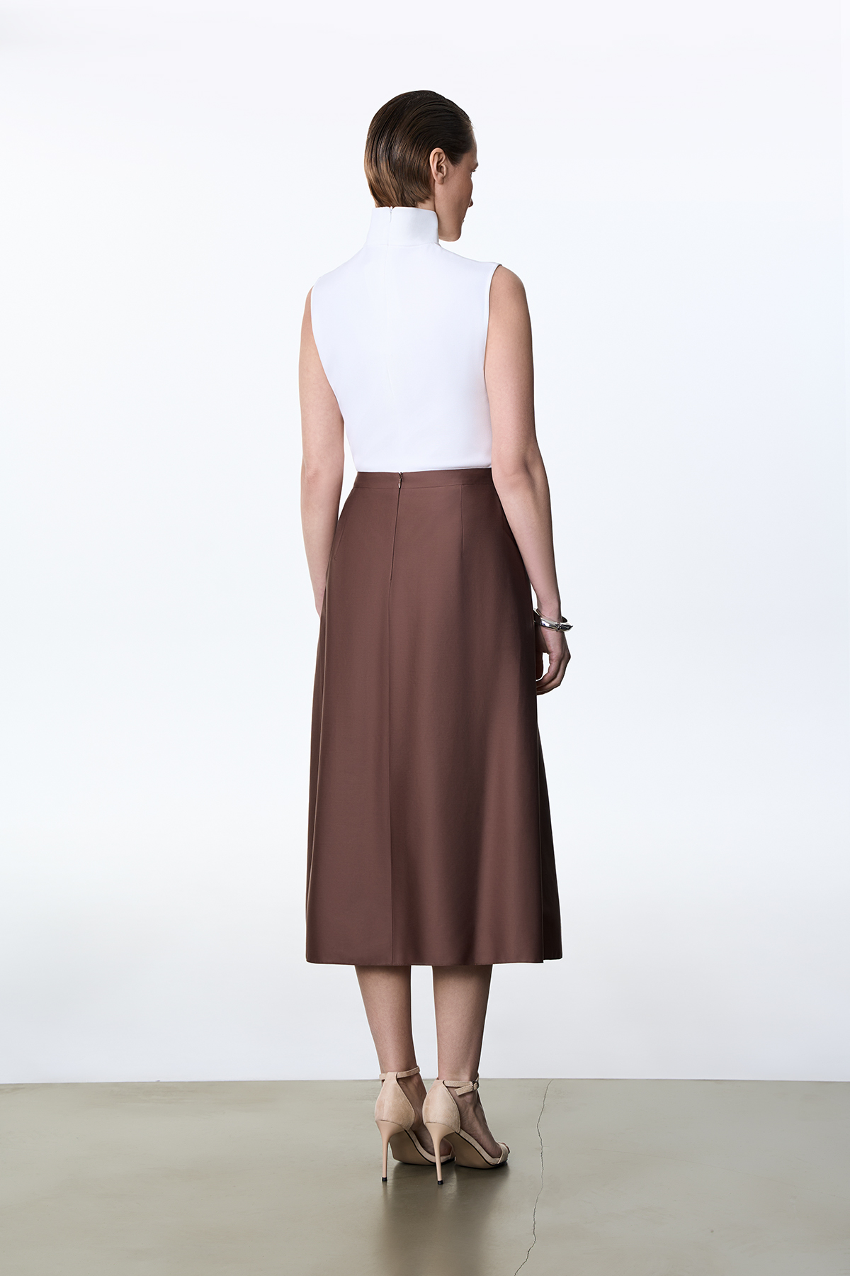 Юбка коричневая VASSA&Co, пол женский, цвет коричневый, фото №5