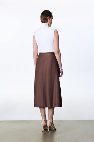 Юбка коричневая VASSA&Co, пол женский, цвет коричневый, фото №5