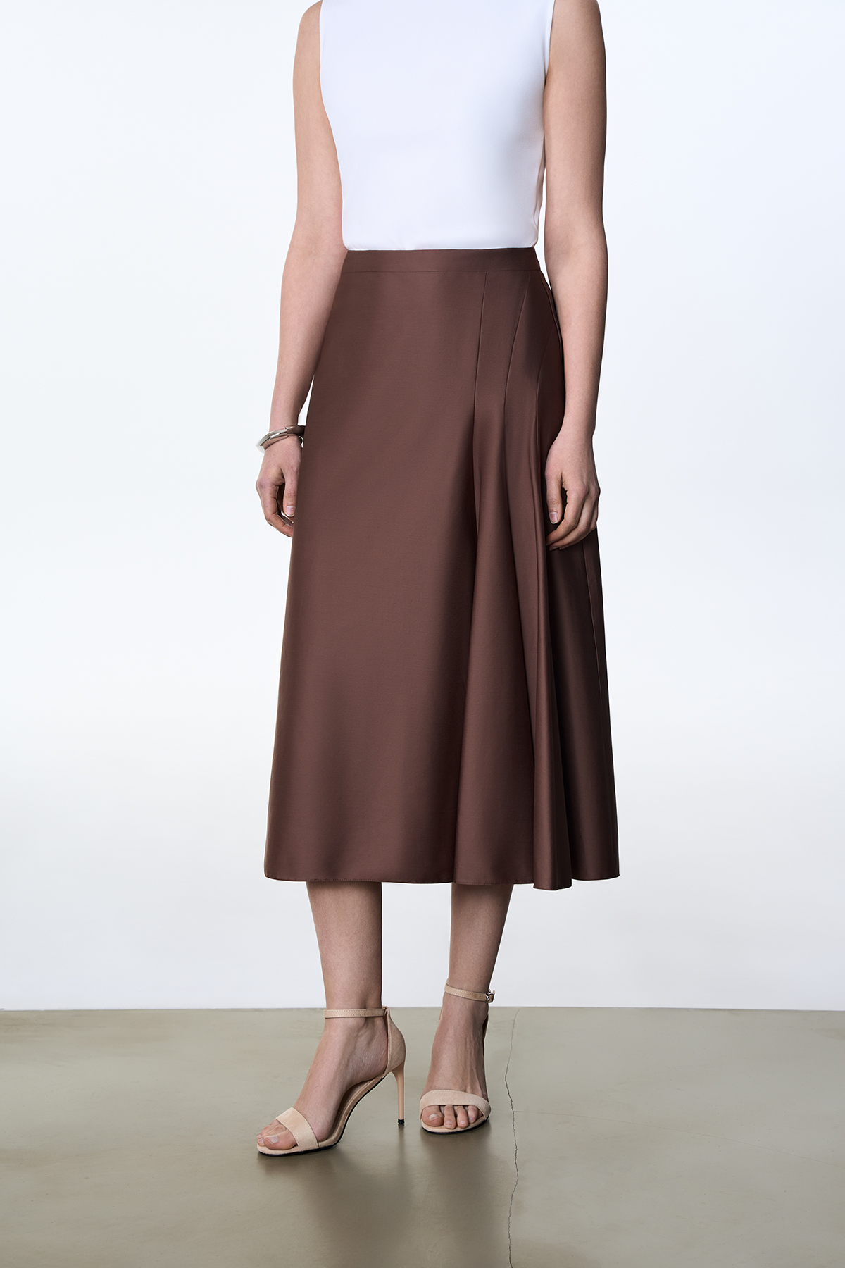 Юбка коричневая VASSA&Co, пол женский, цвет коричневый, фото №2