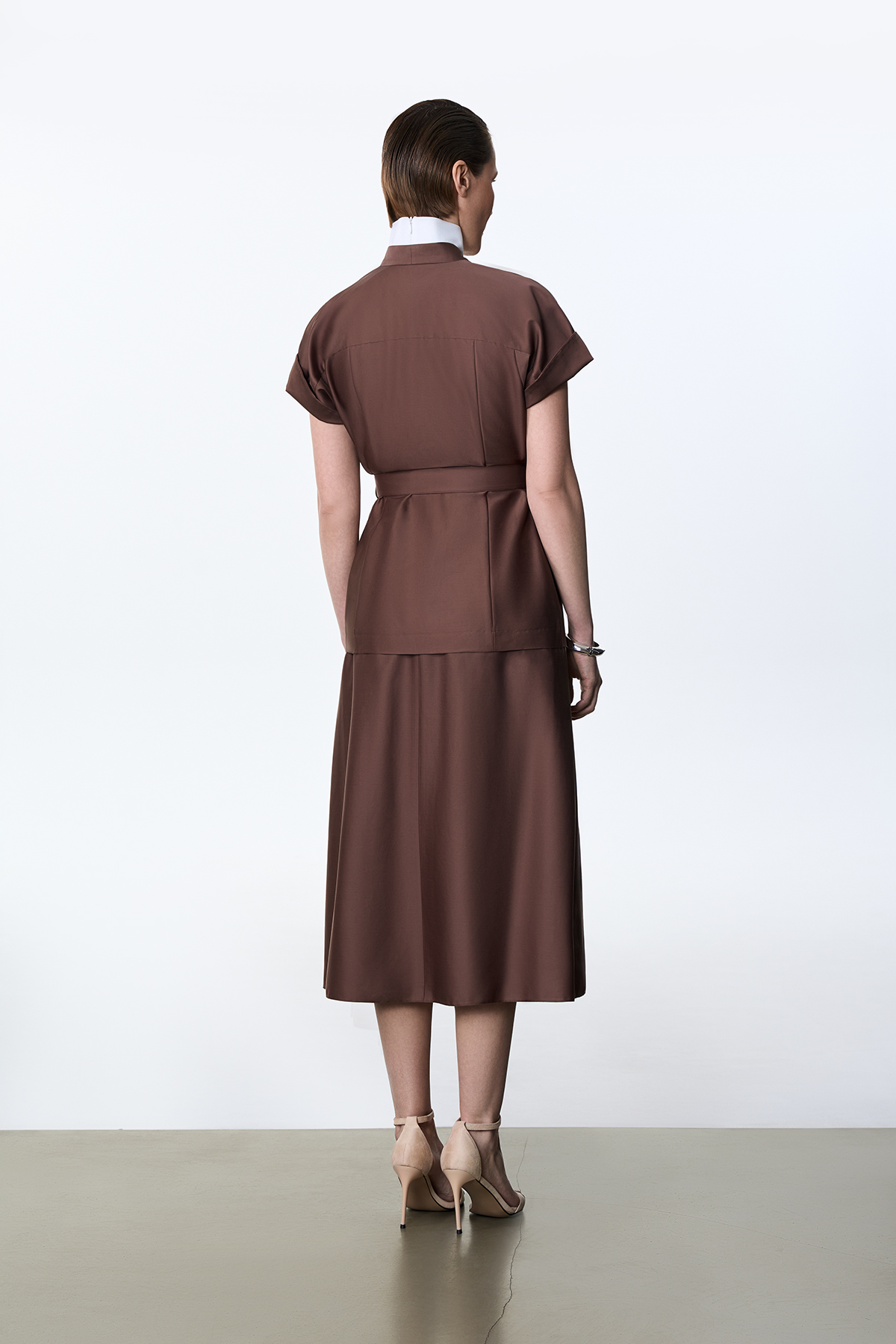 Жакет коричневый VASSA&Co, пол женский, цвет коричневый, фото №4