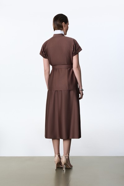 Жакет коричневый VASSA&Co, пол женский, цвет коричневый, фото №4