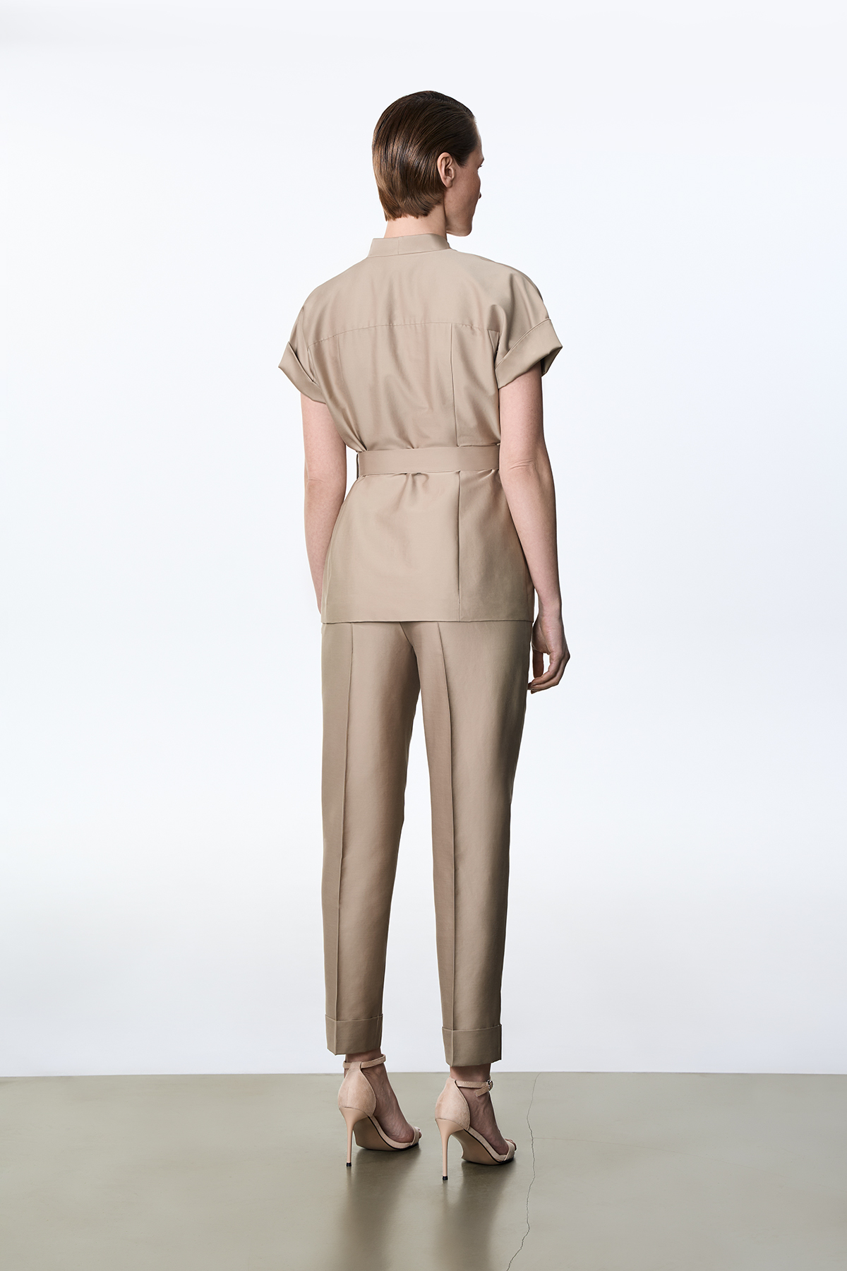 Жакет с поясом VASSA&Co, пол женский, цвет хаки, фото №4