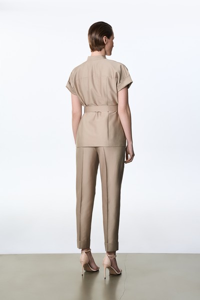 Жакет с поясом VASSA&Co, пол женский, цвет хаки, фото №4