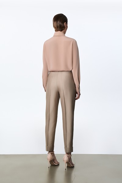 Брюки укороченные VASSA&Co, пол женский, цвет хаки, фото №5